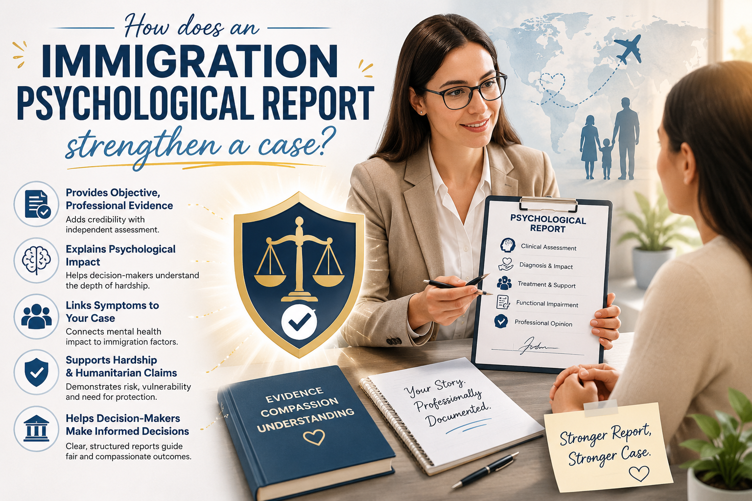 How does an Immigration Psychological Report strengthen a case?